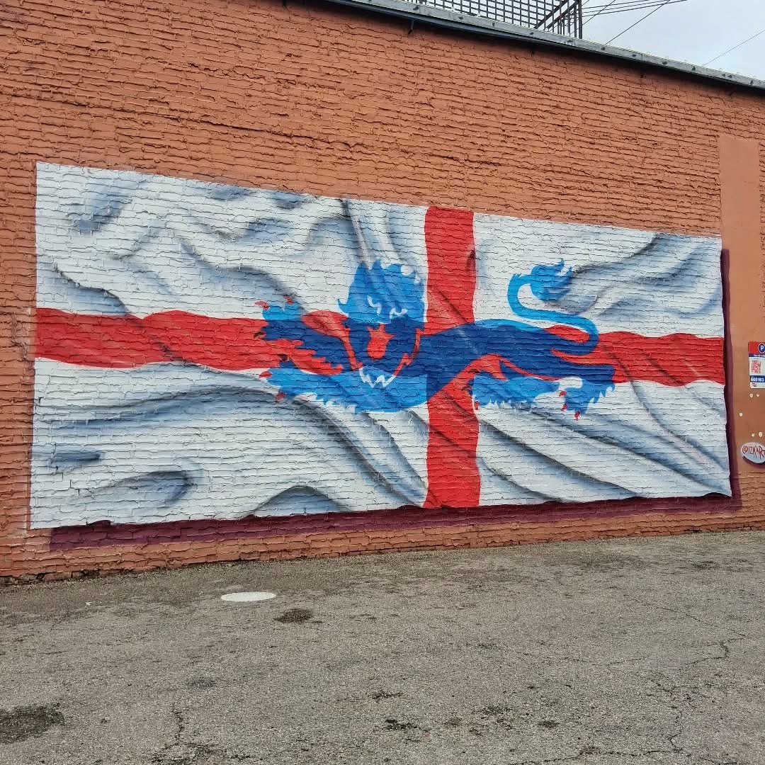 England mural by Isaac Davies in Deep Ellum
