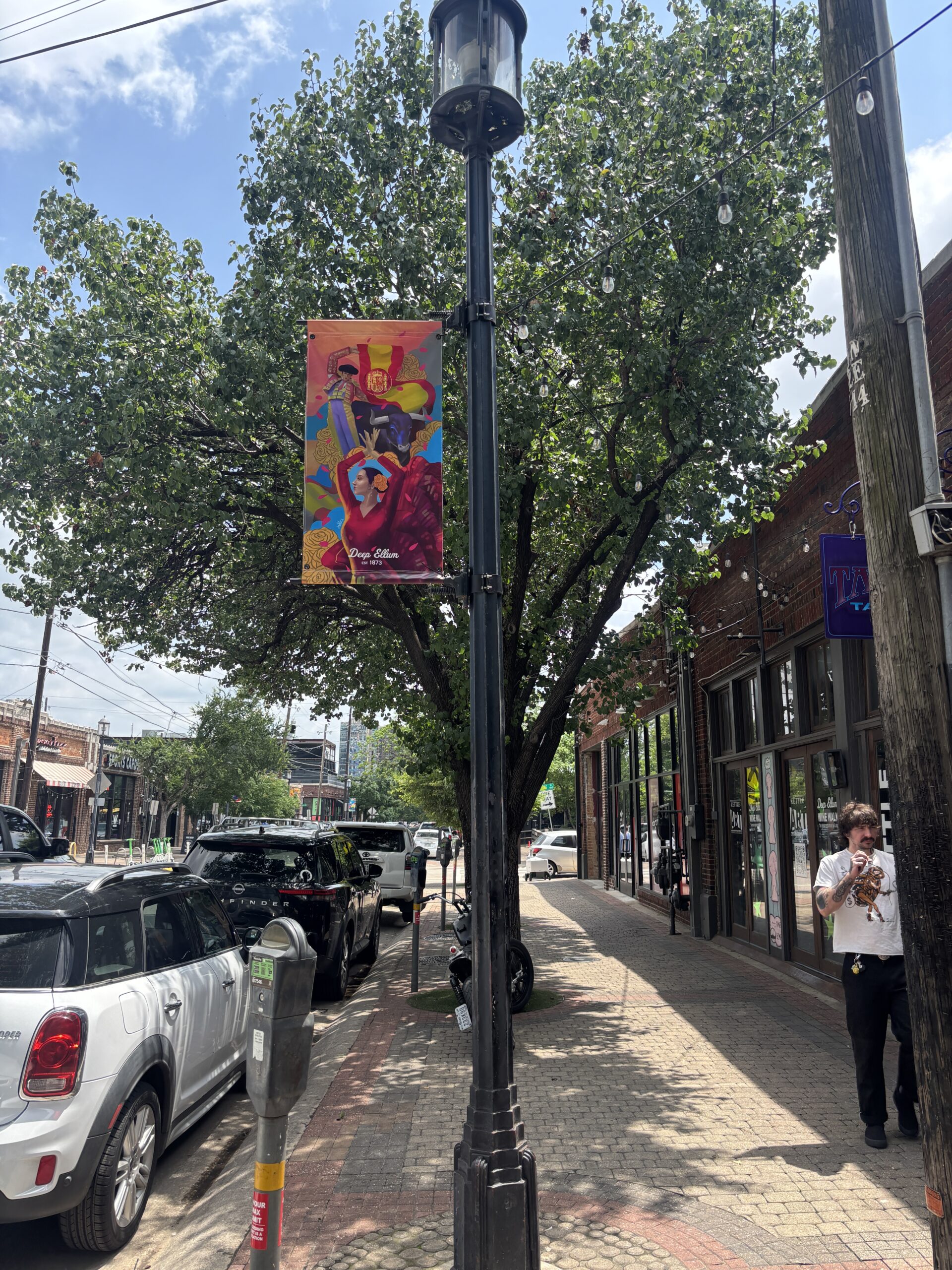 Spain streetlight banner for the 2026 International Culture Showcase