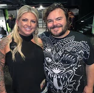 Whitney Barlow & Jack Black after a Tenacious D Show at The Bomb Factory. 